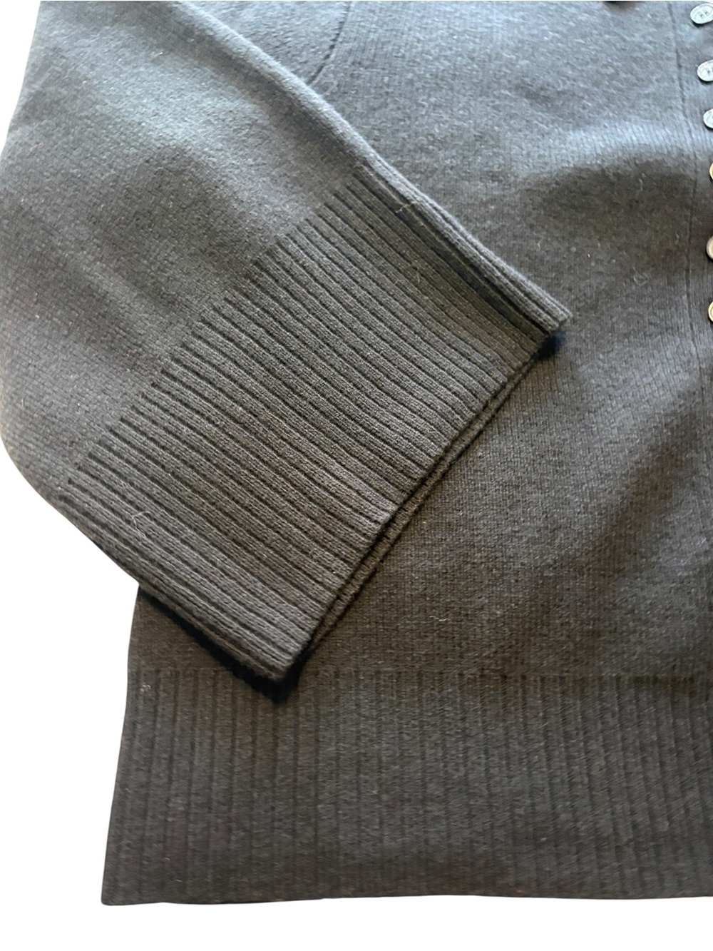 J. Crew Milano Stitch Cinched Waist Cardigan Size 3X Black 100% Lambswool NWT - Picture 3 of 8